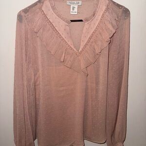 Rachel Zoe Blush Ruffle Blouse